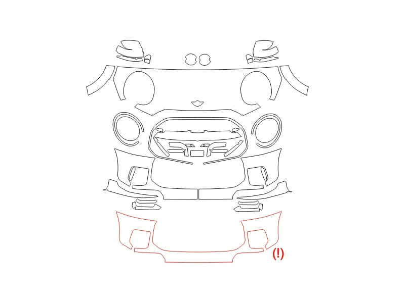 Formatki PPF do karoserii Mini Hatch (2024) John Cooper Works 2-Door – zestaw