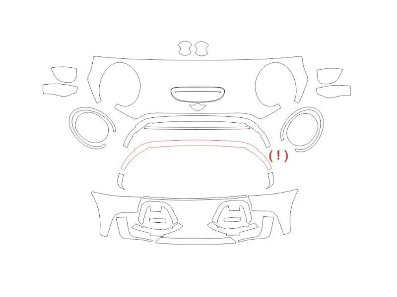 Formatki PPF do karoserii Mini John Cooper Works (2021) – zestaw
