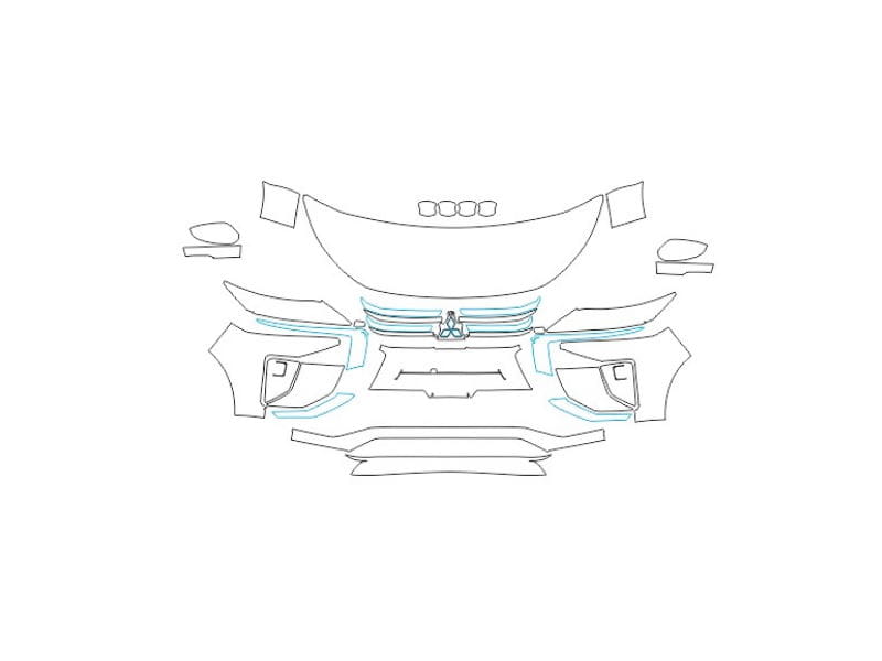 Formatki PPF do karoserii Mitsubishi Eclipse Cross (2018) – zestaw