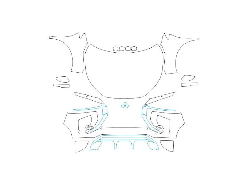 Formatki PPF do karoserii Mitsubishi Eclipse Cross (2021) – zestaw