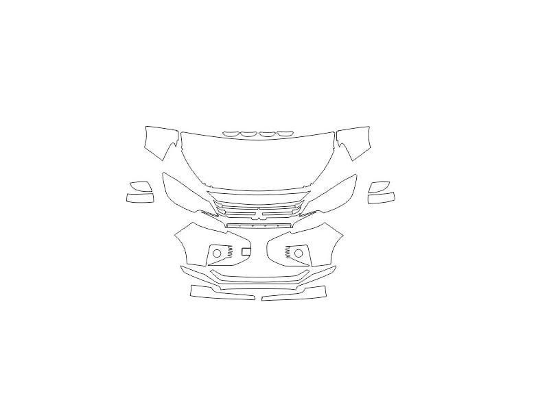 Formatki PPF do karoserii Mitsubishi Mirage (2021) Special Edition – zestaw