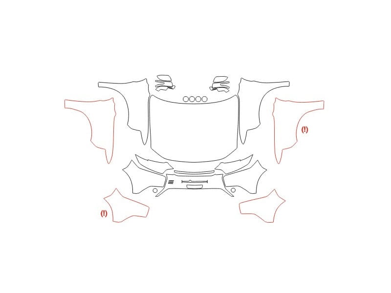 Formatki PPF do karoserii Mitsubishi Outlander (2018) – zestaw
