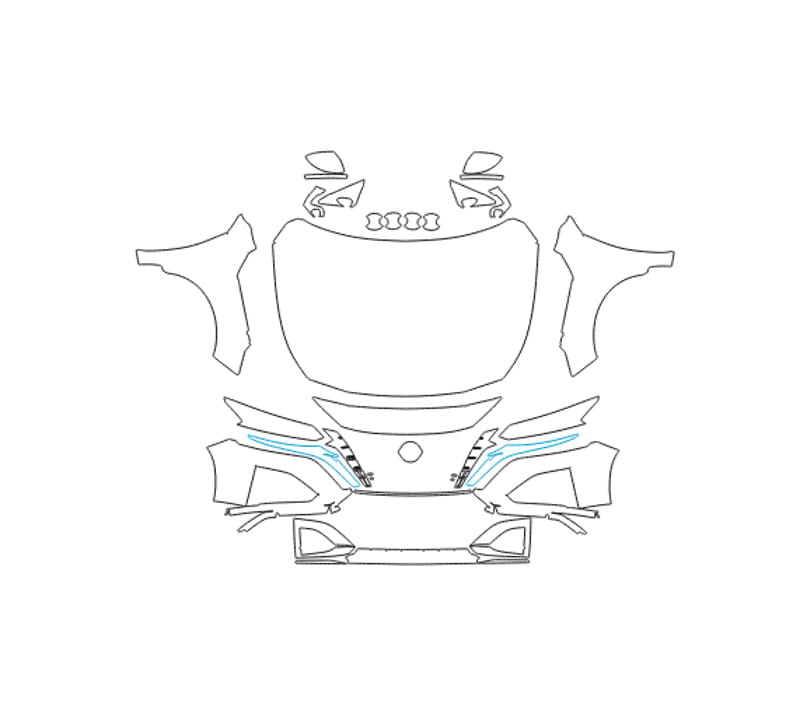 Formatki PPF do karoserii Nissan Altima (2022) SL – zestaw