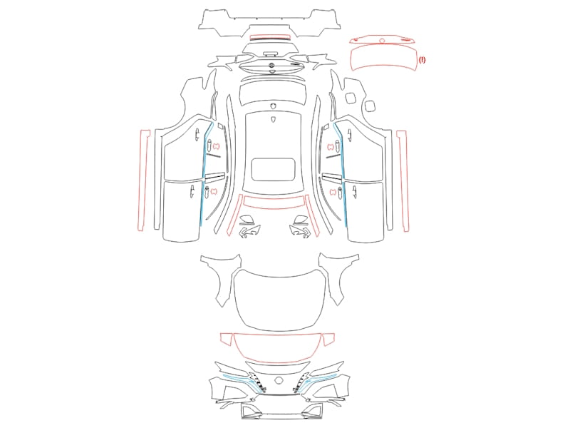 Formatki PPF do karoserii Nissan Altima (2022) SL – zestaw