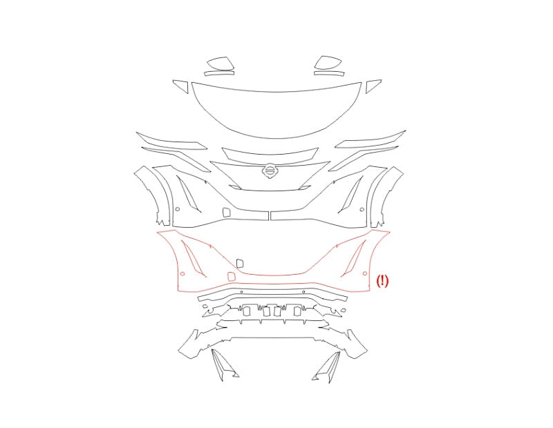 Formatki PPF do karoserii Nissan Aria (2023) Platinum – zestaw