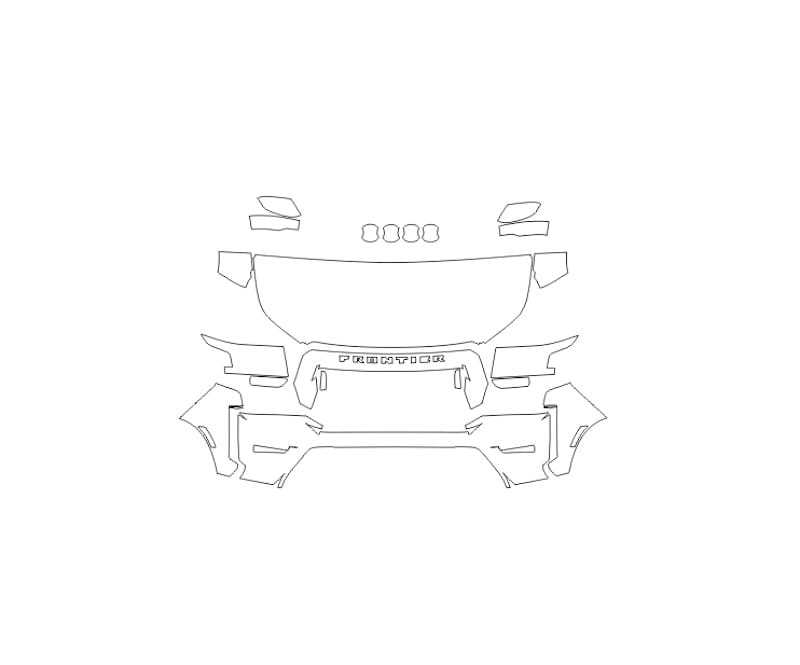 Formatki PPF do karoserii Nissan Frontier (2021) – zestaw