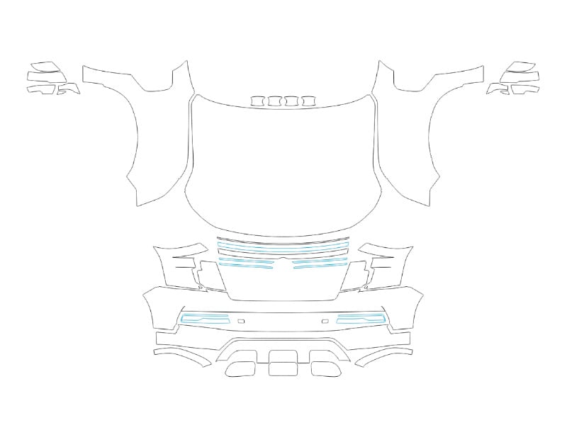 Formatki PPF do karoserii Nissan Armada (2025) Platinum – zestaw