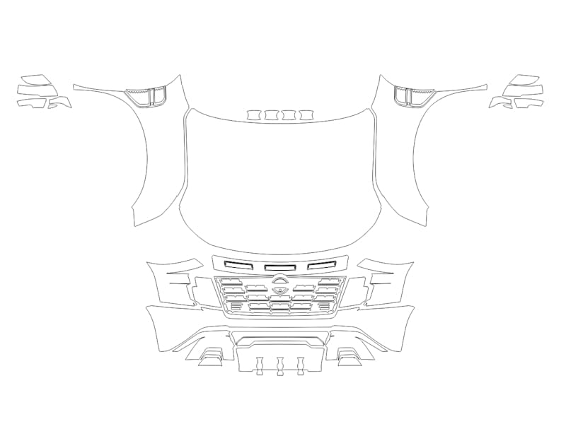 Formatki PPF do karoserii Nissan Armada (2025) PRO-4X – zestaw