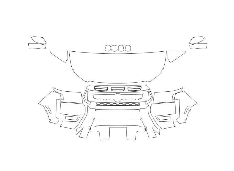 Formatki PPF do karoserii Nissan Frontier (2025) SV – zestaw