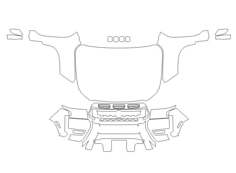 Formatki PPF do karoserii Nissan Frontier (2025) SV – zestaw