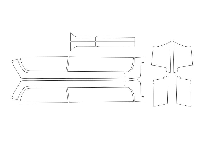 Formatki PPF do karoserii Nissan Frontier (2025) SV – zestaw
