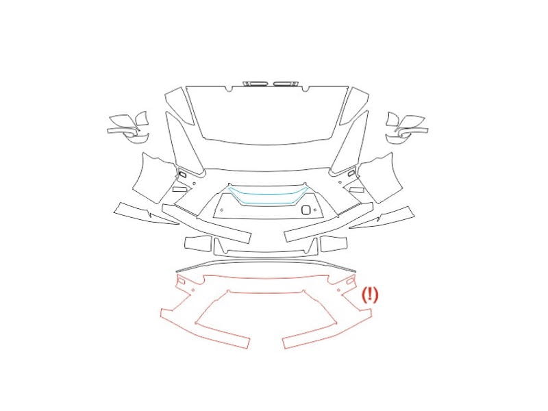 Formatki PPF do karoserii Nissan GT-R (2018) – zestaw