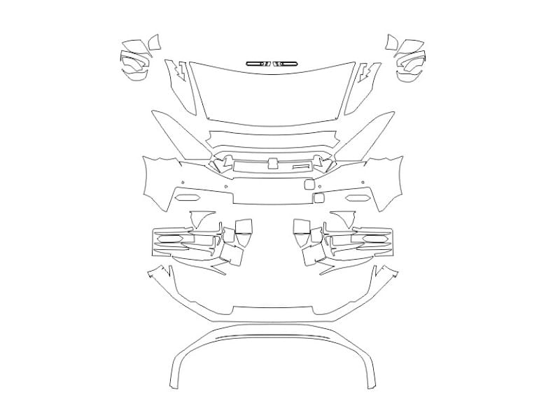 Formatki PPF do karoserii Nissan GT-R (2023) Nismo – zestaw