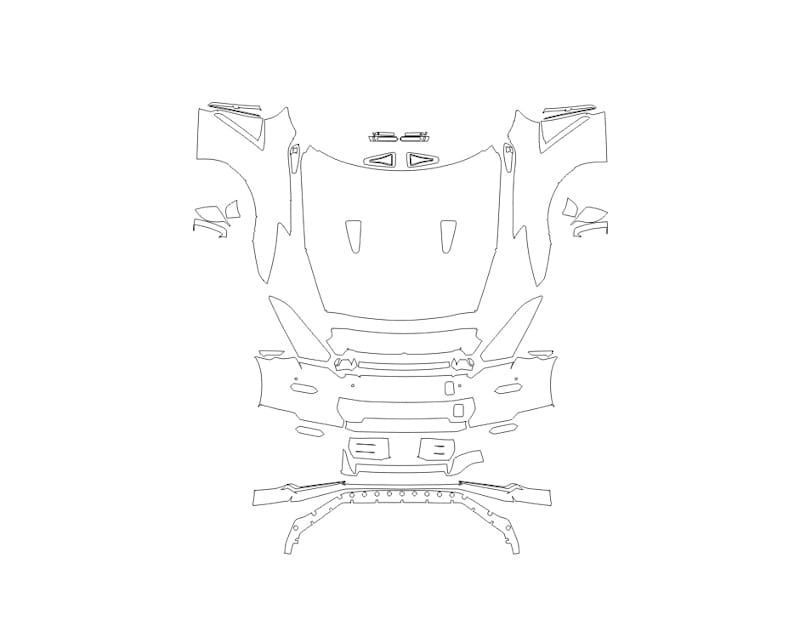 Formatki PPF do karoserii Nissan GT-R (2023) Premium Coupe – zestaw