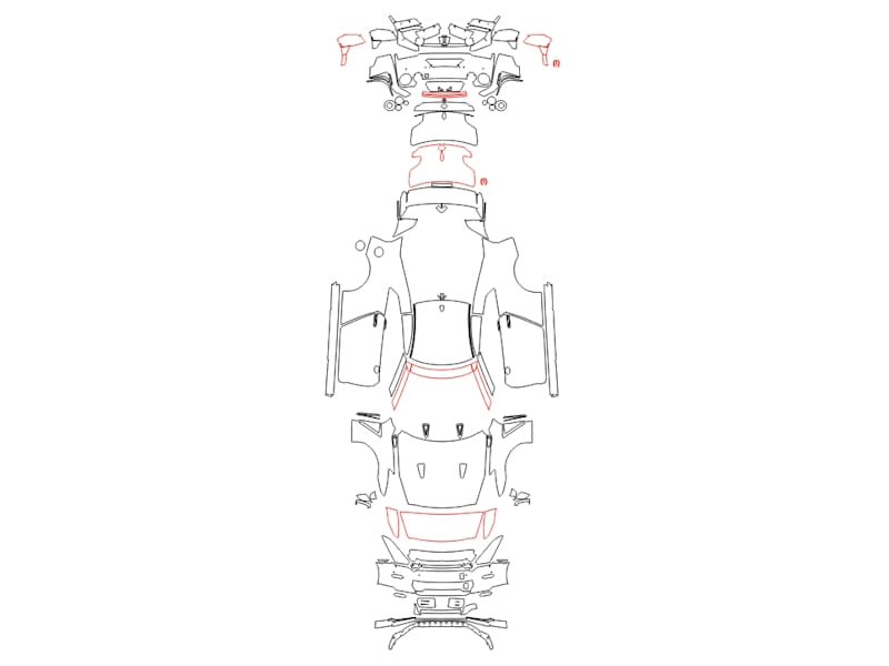 Formatki PPF do karoserii Nissan GT-R (2023) Premium Coupe – zestaw