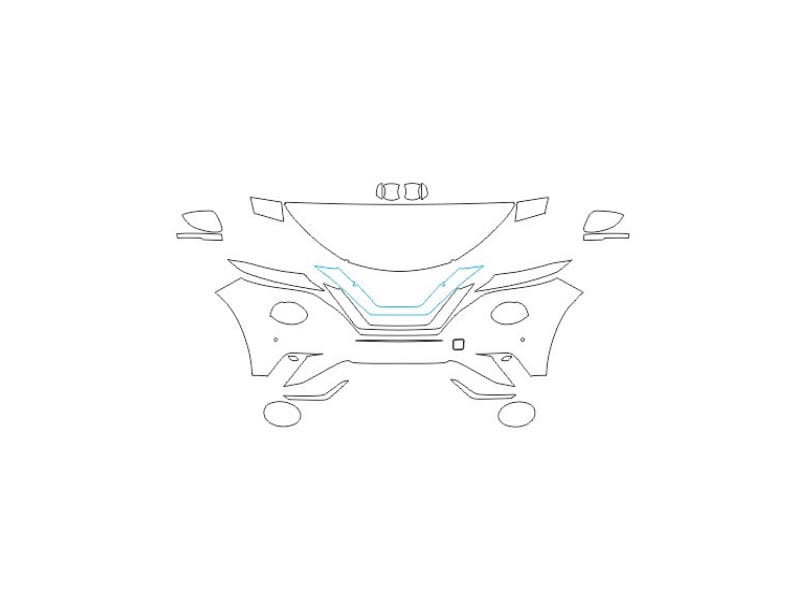 Formatki PPF do karoserii Nissan Juke (2019) N-design – zestaw