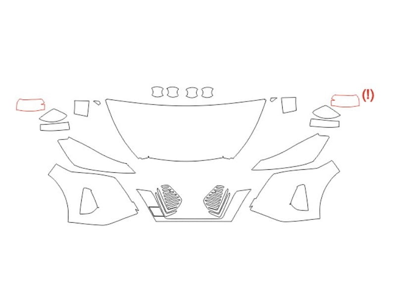 Formatki PPF do karoserii Nissan Kicks (2021) – zestaw