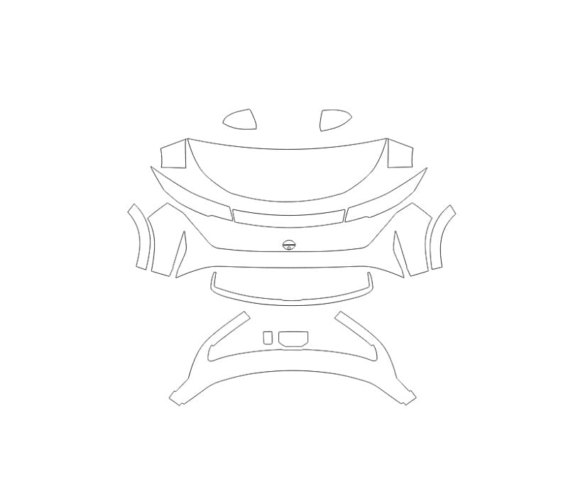 Formatki PPF do karoserii Nissan Pathfinder (2024) china – zestaw