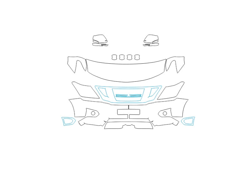 Formatki PPF do karoserii Nissan Patrol (2014) – zestaw