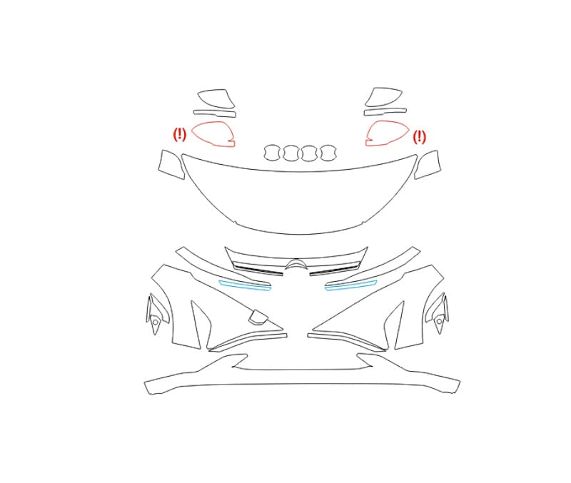 Formatki PPF do karoserii Nissan Qashqai (2024) – zestaw