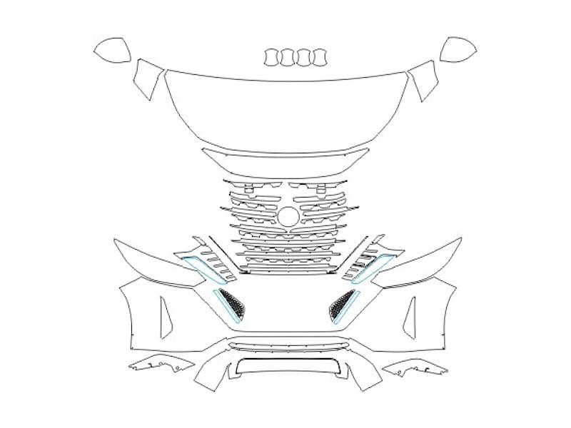 Formatki PPF do karoserii Nissan Sentra (2024) SR – zestaw