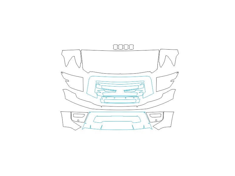 Formatki PPF do karoserii Nissan Titan (2021) – zestaw