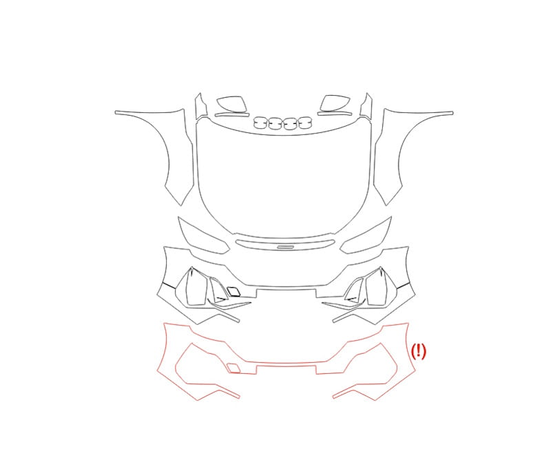 Formatki PPF do karoserii Peugeot 2008 (2024) GT – zestaw