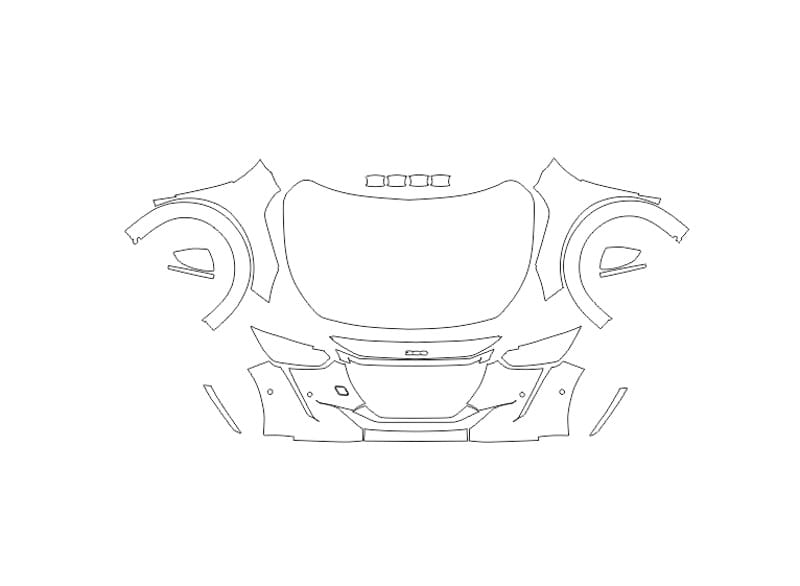 Formatki PPF do karoserii Peugeot 208 (2021) GT – zestaw