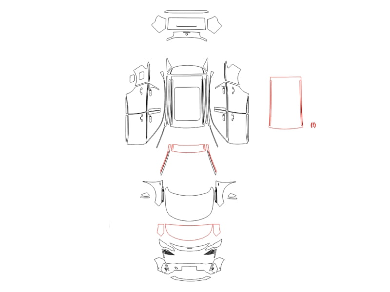 Formatki PPF do karoserii Peugeot 3008 (2021) GT – zestaw
