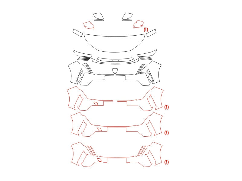 Formatki PPF do karoserii Peugeot 3008 (2025) – zestaw