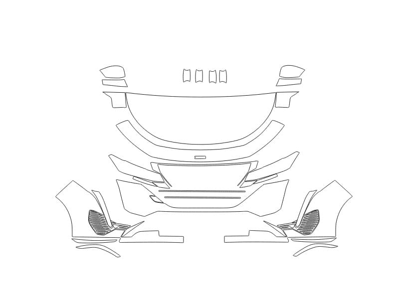 Formatki PPF do karoserii Peugeot 308 (2024) GT – zestaw