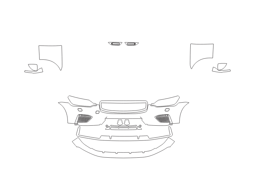 Formatki PPF do karoserii Polestar 1 (2020) – zestaw