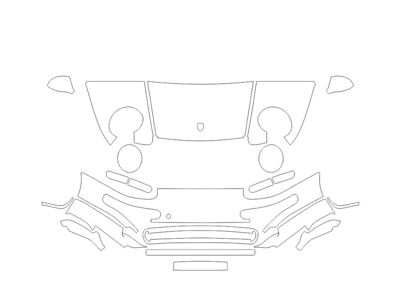 Formatki PPF do karoserii Porsche 911 (1995) Carrera RS – zestaw