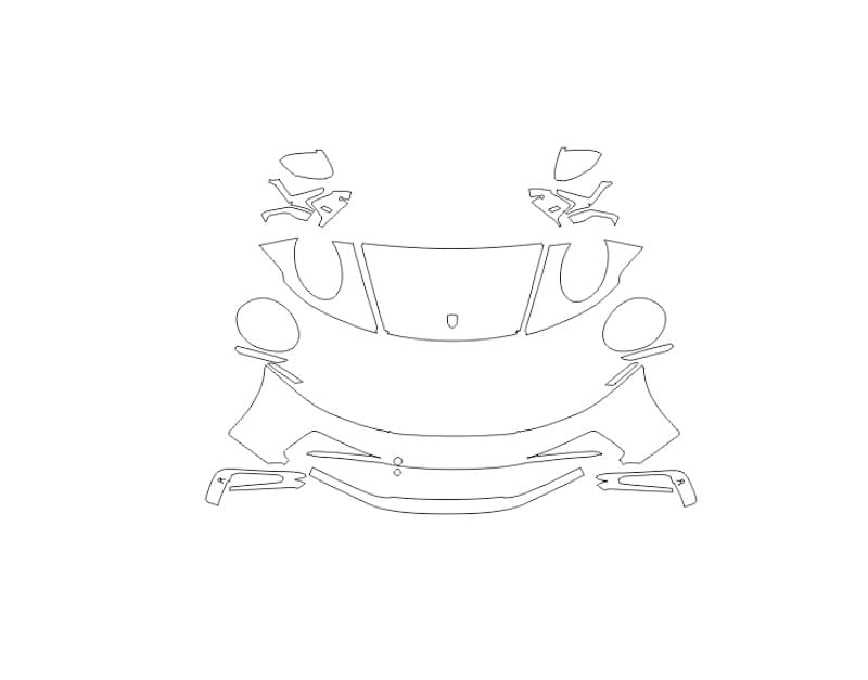 Formatki PPF do karoserii Porsche 911 (2020) Carrera Cabriolet – zestaw