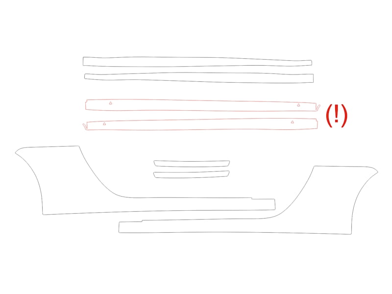 Formatki PPF do karoserii Porsche 911 (2021) GT3 – zestaw