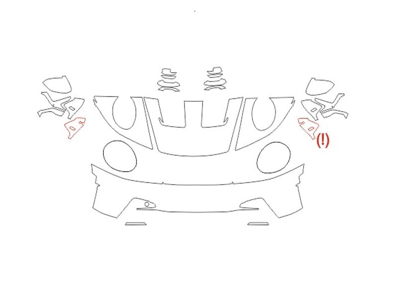 Formatki PPF do karoserii Porsche 911 (2023) GT3 RS – zestaw