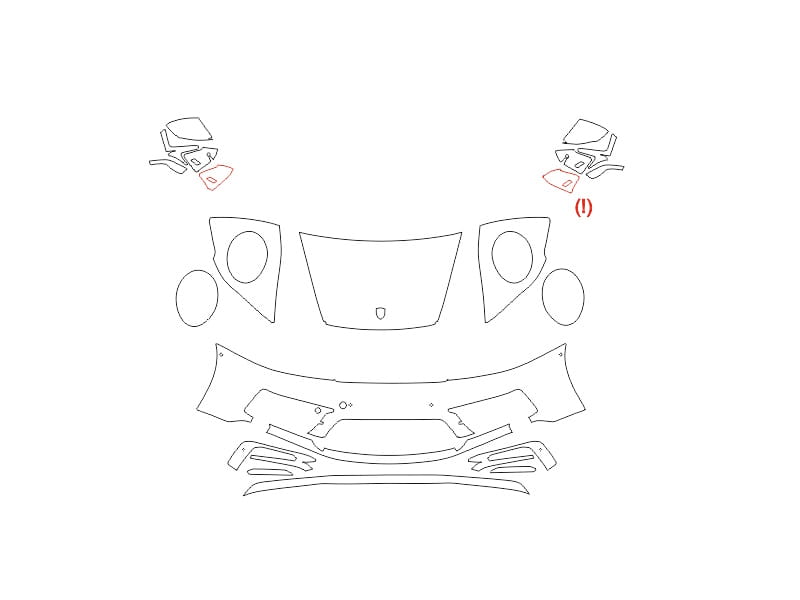 Formatki PPF do karoserii Porsche 911 Carrera (2022) GTS – zestaw