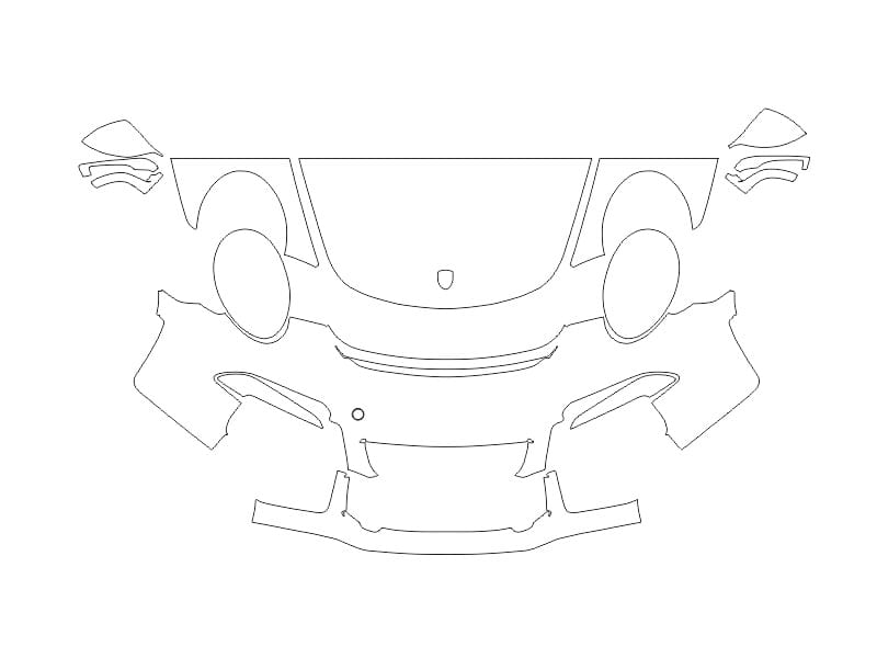 Formatki PPF do karoserii Porsche 911 GT3 (2013) – zestaw
