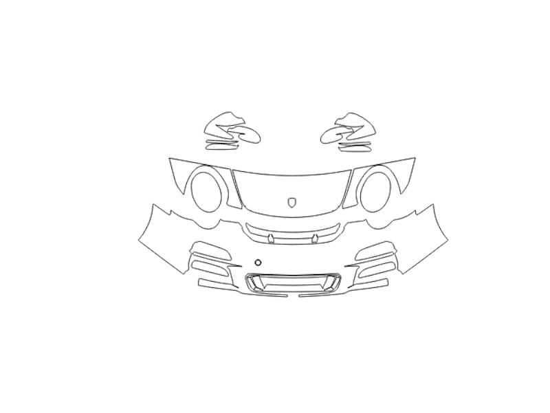Formatki PPF do karoserii Porsche 911(2011) GT3 RS – zestaw