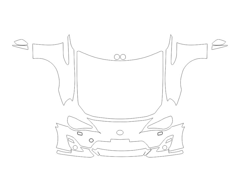 Formatki PPF do karoserii Toyota 86 (2012) GT – zestaw
