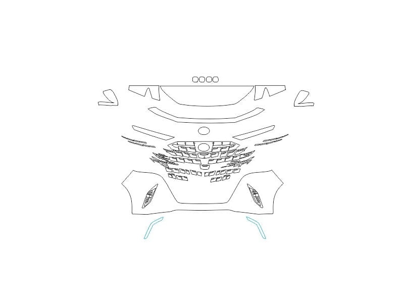 Formatki PPF do karoserii Toyota Alphard (2023) – zestaw