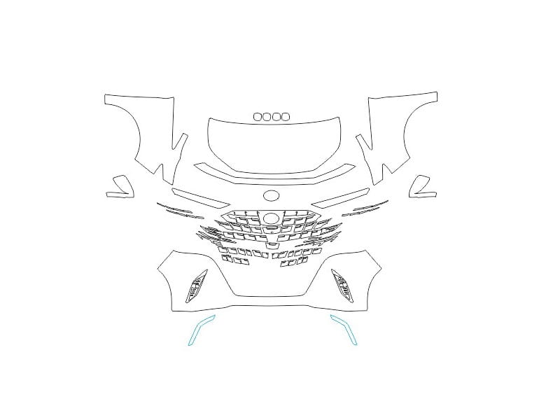 Formatki PPF do karoserii Toyota Alphard (2023) – zestaw