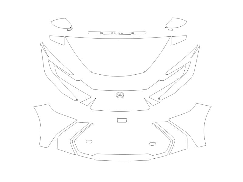 Formatki PPF do karoserii Toyota C-HR (2023) – zestaw