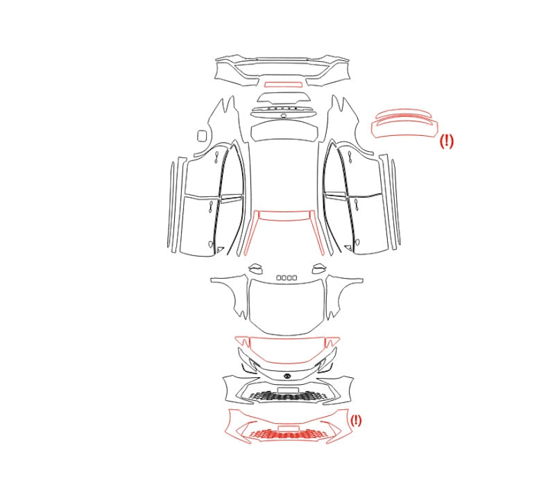 Formatki PPF do karoserii Toyota Camry (2025) – zestaw