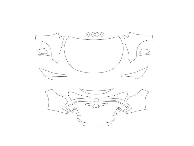 Formatki PPF do karoserii Toyota Corolla (2023) GR Sport Touring Sports – zestaw