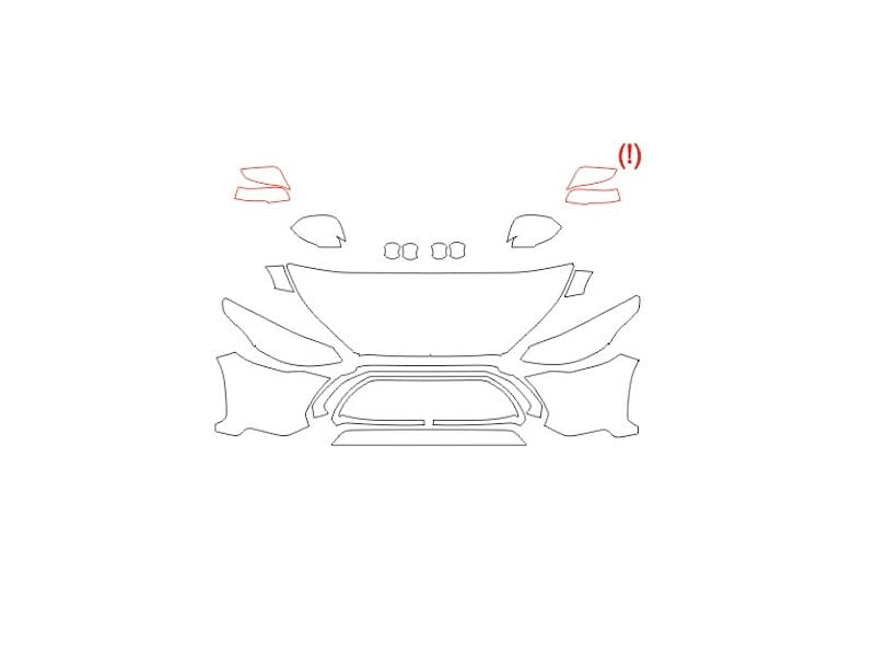 Formatki PPF do karoserii Toyota Corolla Cross (2022) – zestaw