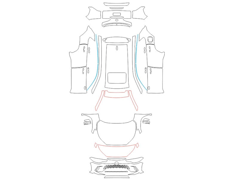 Formatki PPF do karoserii Toyota Corolla Cross (2026) – zestaw