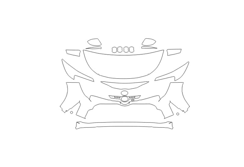 Formatki PPF do karoserii Toyota Corolla GR (2023) – zestaw