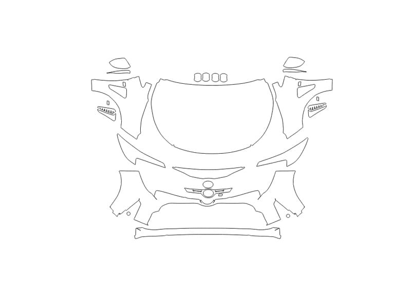 Formatki PPF do karoserii Toyota Corolla GR (2023) – zestaw
