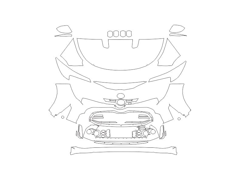 Formatki PPF do karoserii Toyota Corolla GR (2023) Morizo Edition – zestaw